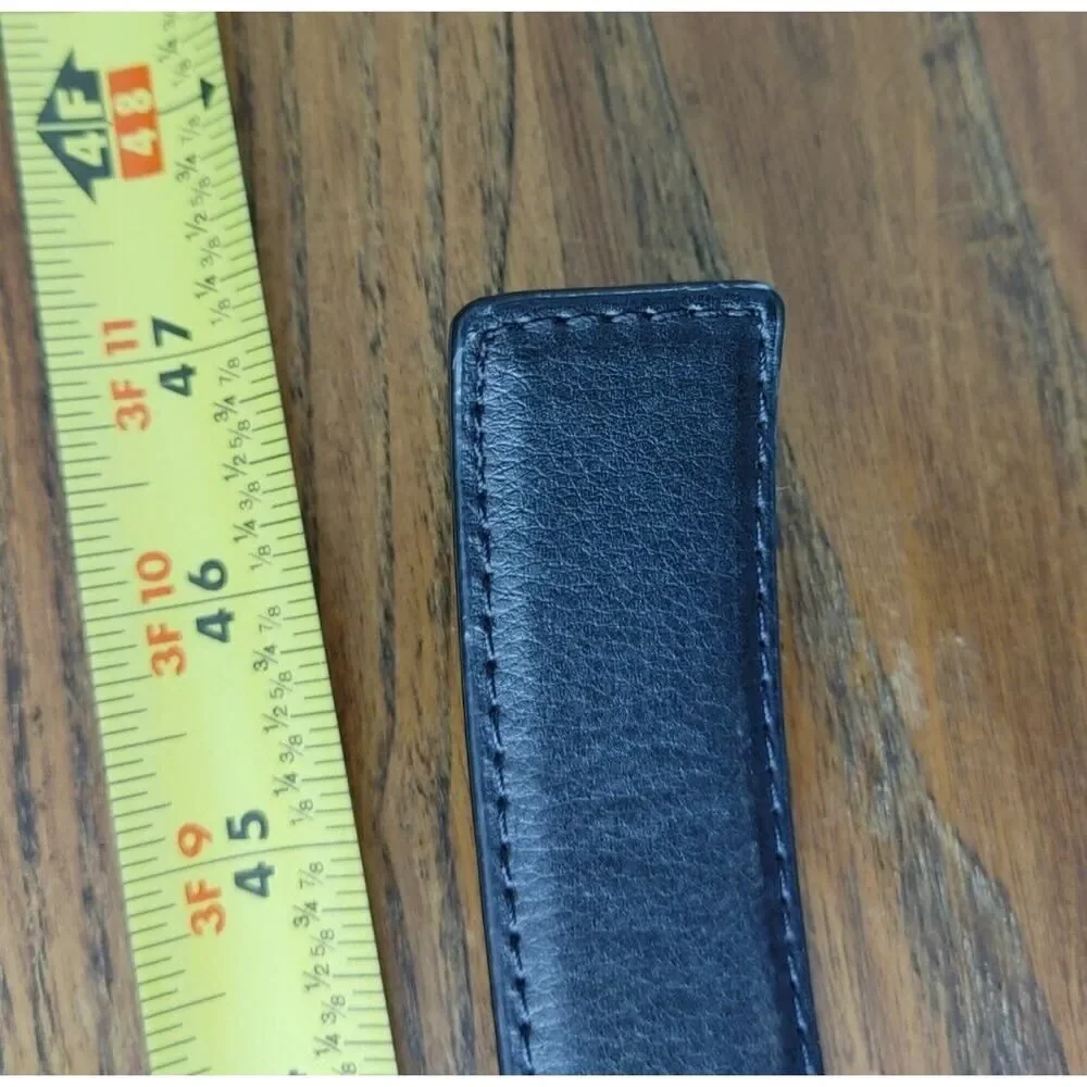 Calvin Klein Jeans Black Belt Silver Logo Buckle 47
